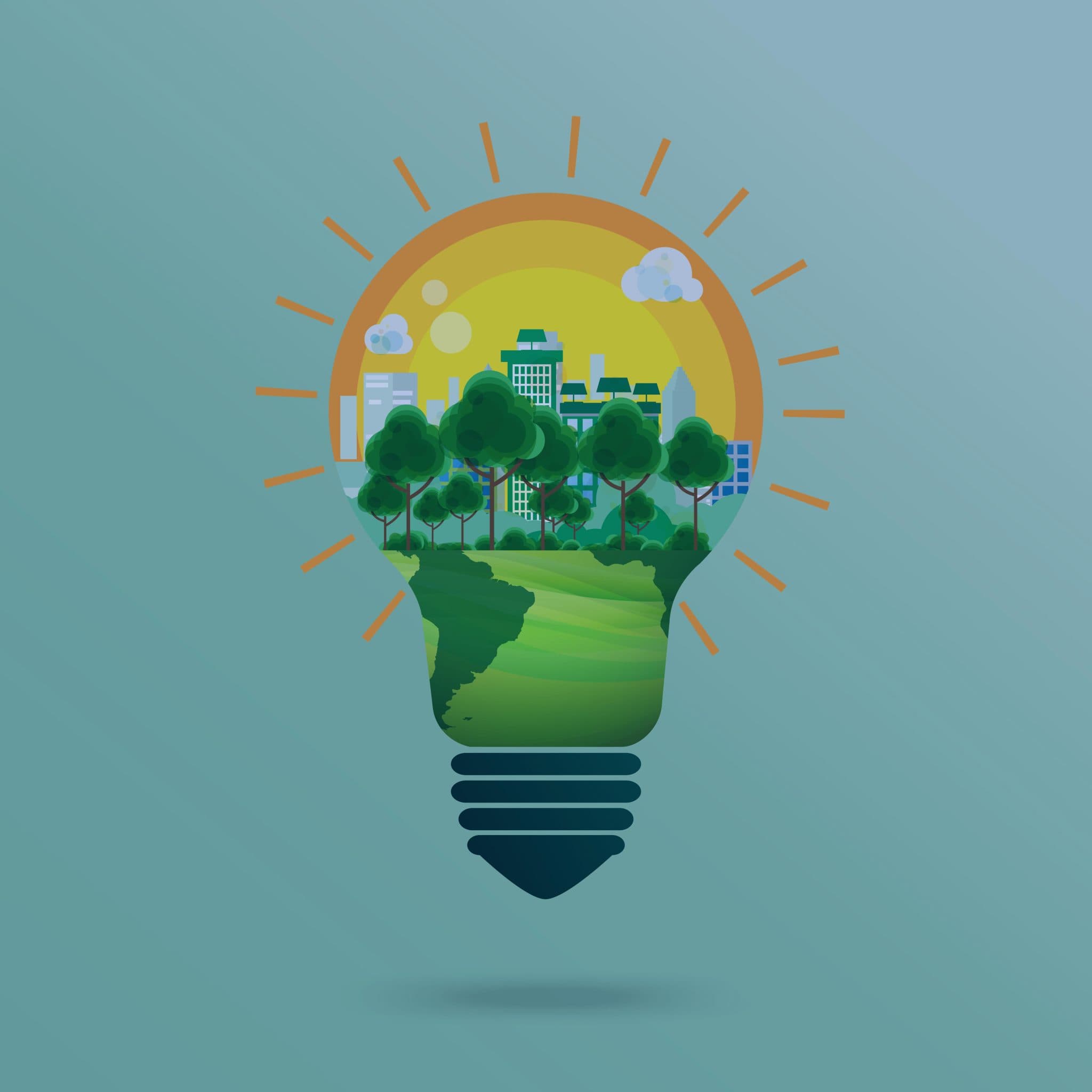 Eco-friendly lightbulb illustration
