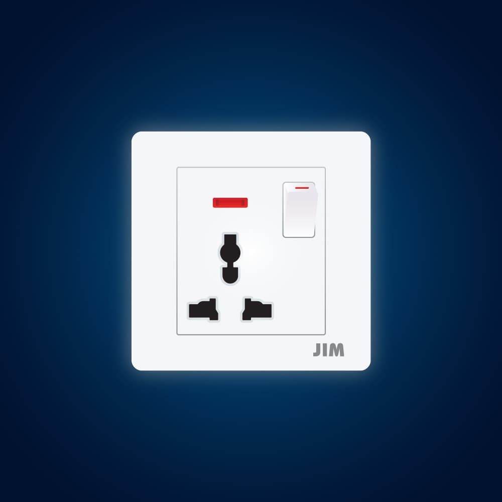 Multi Switched Socket with Neon
